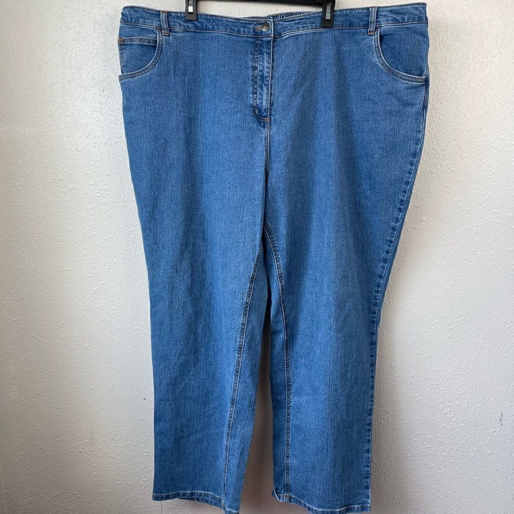 Woman Within Stretch Fit Jeans Size 28 W EUC